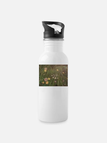 Vorschaubild 1 - Trinkflasche mit integriertem Trinkhalm - Weiß