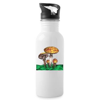 Magic Mushroom - Trinkflasche mit integriertem Trinkhalm - Weiß - Rechts
