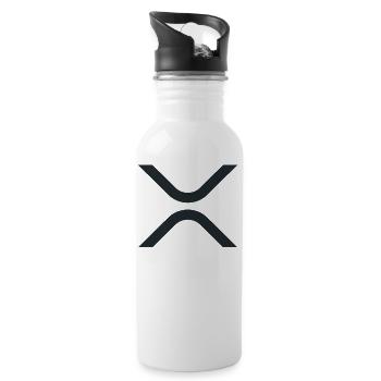 Ripple XRP Logo - Water bottle with straw - white - Right