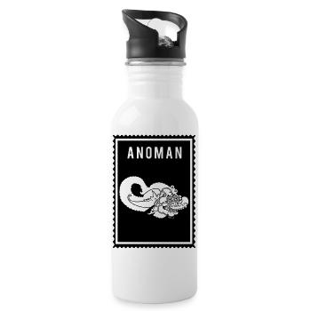 Anoman - Wayang - Trinkflasche mit integriertem Trinkhalm - Weiß - Rechts