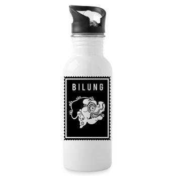 Bilung - Wayang - Trinkflasche mit integriertem Trinkhalm - Weiß - Rechts