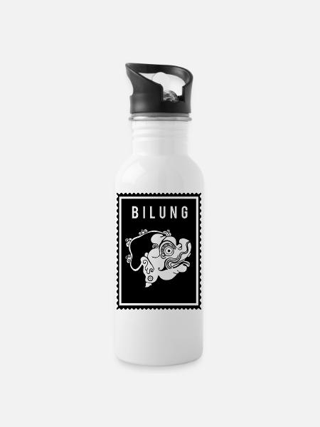 Bilung - Wayang - Water bottle with straw - white