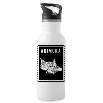 Arimuka - Wayang - Trinkflasche mit integriertem Trinkhalm - Weiß - Rechts