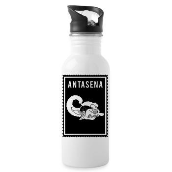 Antasena - Wayang - Trinkflasche mit integriertem Trinkhalm - Weiß - Rechts