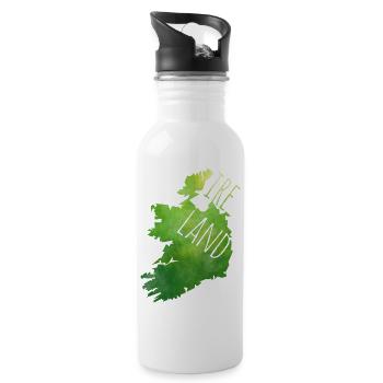 Ireland - Trinkflasche mit integriertem Trinkhalm - Weiß - Rechts