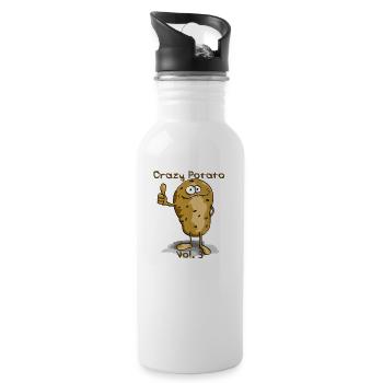 Crazy Potato Vol. 3 - Trinkflasche mit integriertem Trinkhalm - Weiß - Rechts