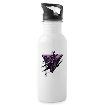 black mage triangle - Water bottle with straw - white - Right