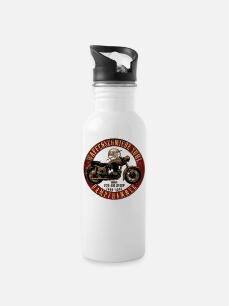 AWO 425 Sport - Trinkflasche mit integriertem Trinkhalm - Weiß