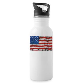 America - Water bottle with straw - white - Right