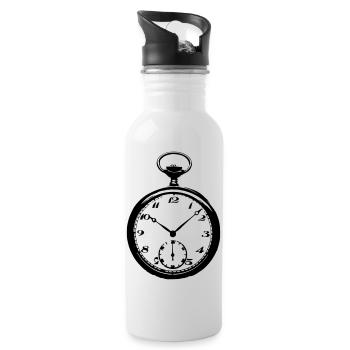 Pocket watch Pocketwatch - Water bottle with straw - white - Right