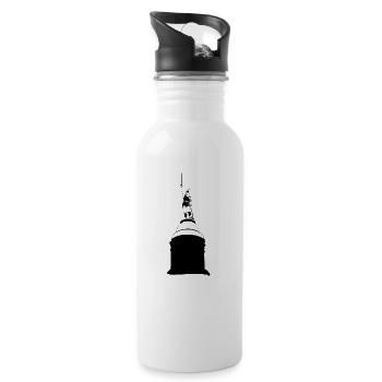 Hermanns Denkmal - Trinkflasche mit integriertem Trinkhalm - Weiß - Rechts