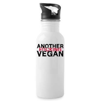 UN AUTRE VEGAN FUCKING - Gourde avec paille intégrée - blanc - Droite