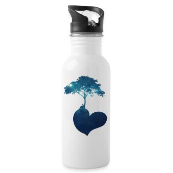 Booklovers Starry night - Water bottle with straw - white - Right