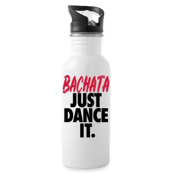 Bachata Just Dance It. - Chemise de danse Bachata - Gourde avec paille intégrée - blanc - Droite