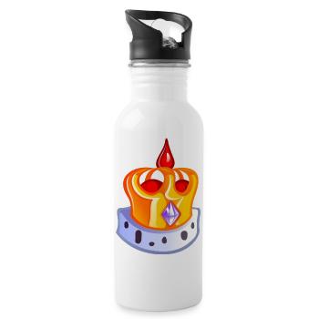 couronne de roi.png - Gourde avec paille intégrée - blanc - Droite