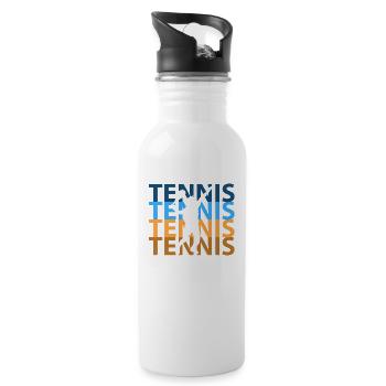 Le joueur de tennis - Gourde avec paille intégrée - blanc - Droite