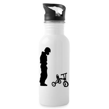 biker - Water bottle with straw - white - Right
