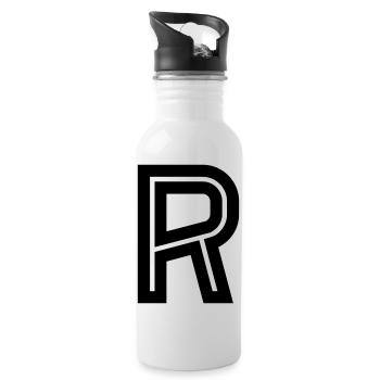R - Trinkflasche mit integriertem Trinkhalm - Weiß - Rechts