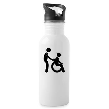 The nurse is happy to help you - Water bottle with straw - white - Right