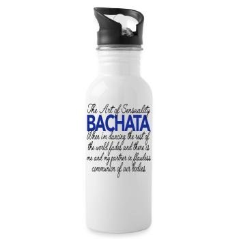 Bachata L'Art de la Sensualité. Chemise de danse bachata - Gourde avec paille intégrée - blanc - Droite