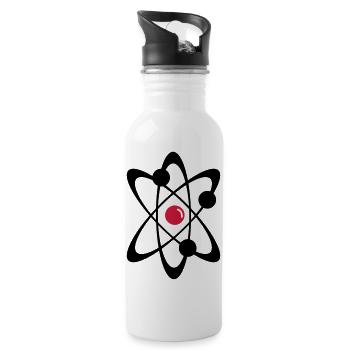 Atom Nuklear Radioaktiv nuclear science 2c - Trinkflasche mit integriertem Trinkhalm - Weiß - Rechts