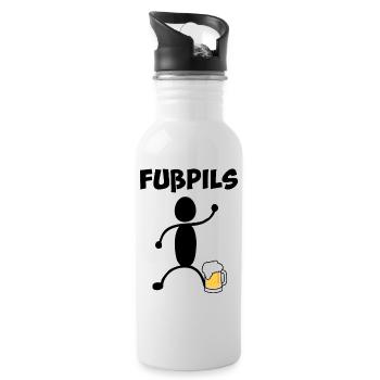 Fußpils - Gourde avec paille intégrée - blanc - Droite