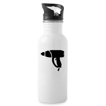 A drill for the construction site - Water bottle with straw - white - Right