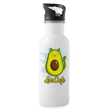 Tee shirt Avocato Sweet Amant des chats de l'avocat comme Ges - Gourde avec paille intégrée - blanc - Droite