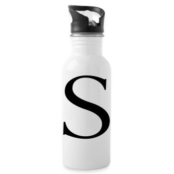 s - Trinkflasche mit integriertem Trinkhalm - Weiß - Rechts