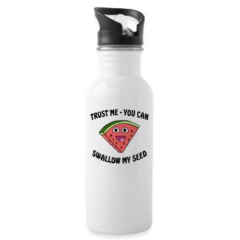 Watermelon Seeds - Trinkflasche mit integriertem Trinkhalm - Weiß - Rechts