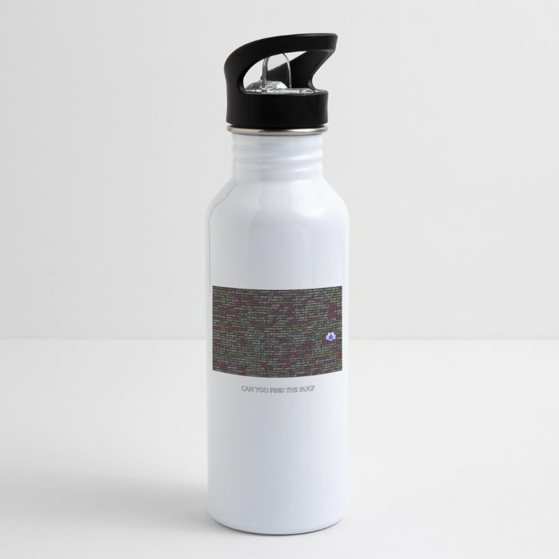 Programmierer, Coder, Bugs, Debugging Trinkflasche mit integriertem Trinkhalm