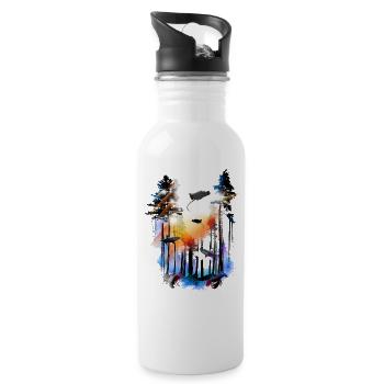 Hai Surreal World Psychodelik Trip - Water bottle with straw - white - Right