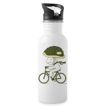 bicycle tour - Water bottle with straw - white - Right