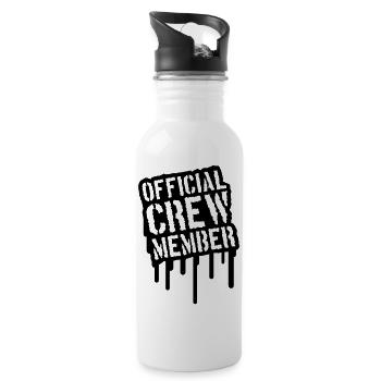 Official Crew Member Stamp Design - Gourde avec paille intégrée - blanc - Droite