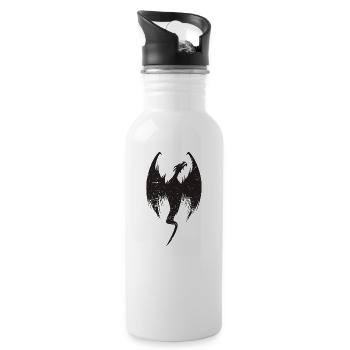 Dragon - Water bottle with straw - white - Right
