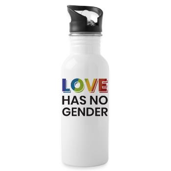LGBT - Gourde avec paille intégrée - blanc - Droite