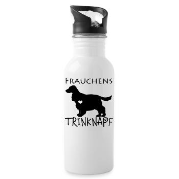 Frauchens Trinknapf Cocker Spaniel - Water bottle with straw - white - Right