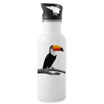 Toucan Tucan oiseau des Caraïbes - Gourde avec paille intégrée - blanc - Droite
