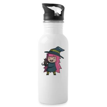 Costume de sorcière d'halloween - Gourde avec paille intégrée - blanc - Droite