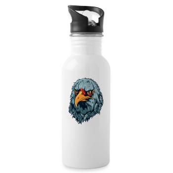 Eagle Eagle Head - Water bottle with straw - white - Right