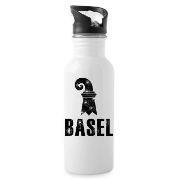 Bâle - Gourde avec paille intégrée - blanc - Droite