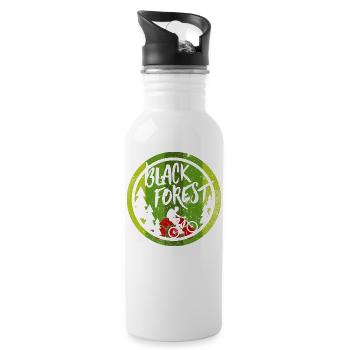 Black Forest - Trinkflasche mit integriertem Trinkhalm - Weiß - Rechts