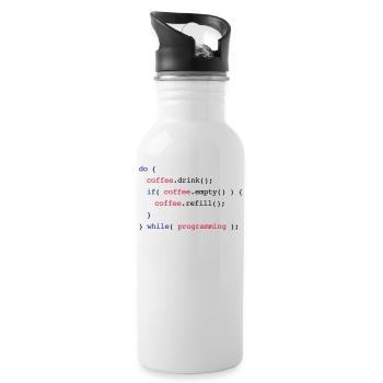 Code Coffee Refill Programming - Water bottle with straw - white - Right