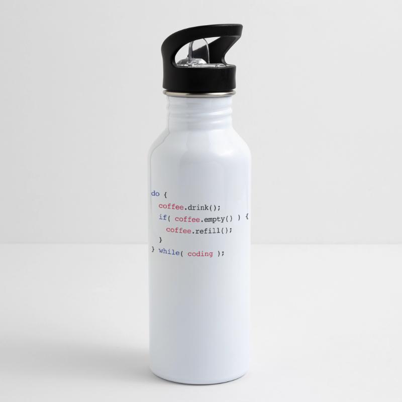 Code Coffee Refill Codierung Trinkflasche mit integriertem Trinkhalm