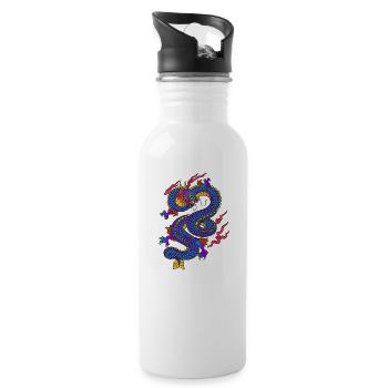 dragon - Gourde avec paille intégrée - blanc - Droite