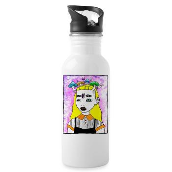 Fille Champignon Magique Trippy - Gourde avec paille intégrée - blanc - Droite