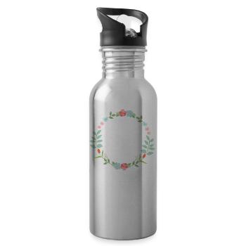 Garland spell - Water bottle with straw - silver - Right