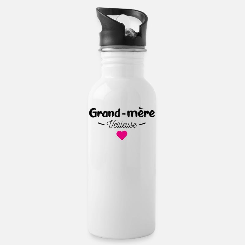 Grand mère veilleuse - Gourde avec paille intégrée - blanc