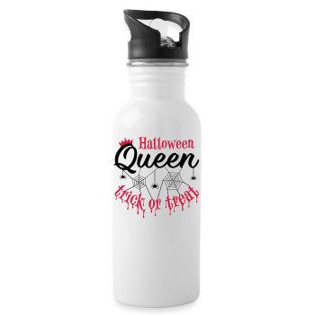 Halloween Queen - trick or treat - Water bottle with straw - white - Right
