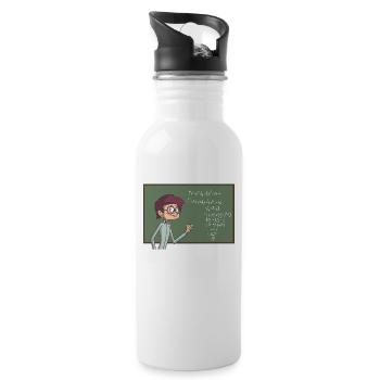 Math teacher - Water bottle with straw - white - Right
